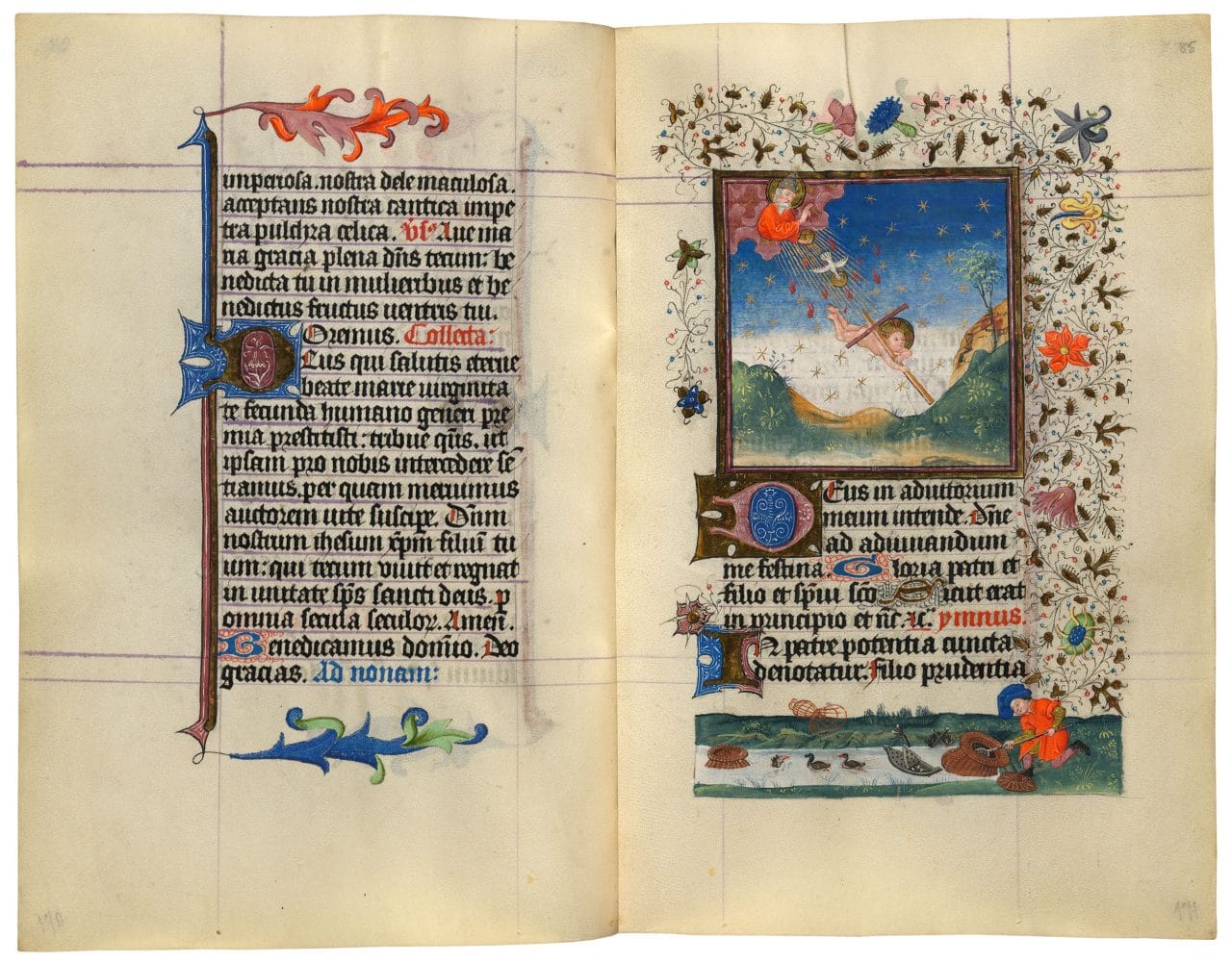 Catherine of Cleves Book of Hours - 1440 Infant Christ Sent to Earth
