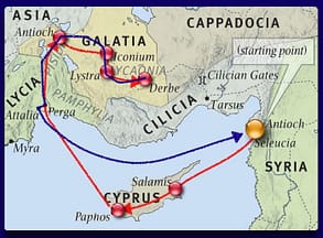 Acts 13-14 map