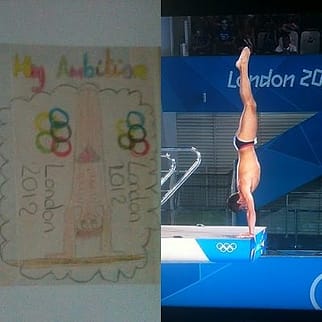 Tom Daley handstand drawing