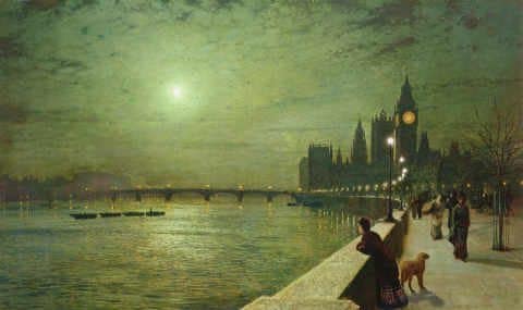 reflections-on-the-thames,-westminster,-1880