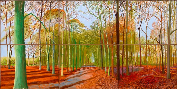 David Hockney - Woldgate Woods 23,23,29 Nov 2006