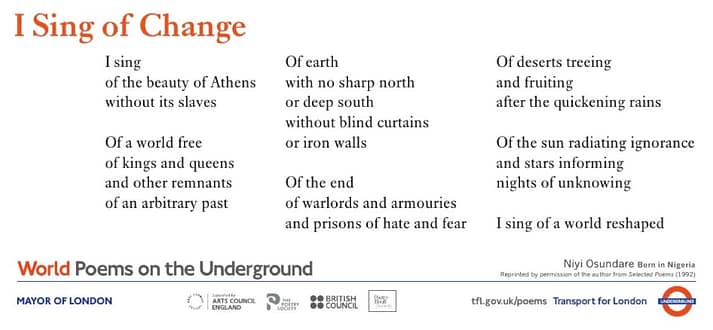 P on the U - Niyi Osundare - I Sing of Change