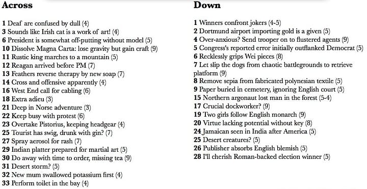 2012 Review clues