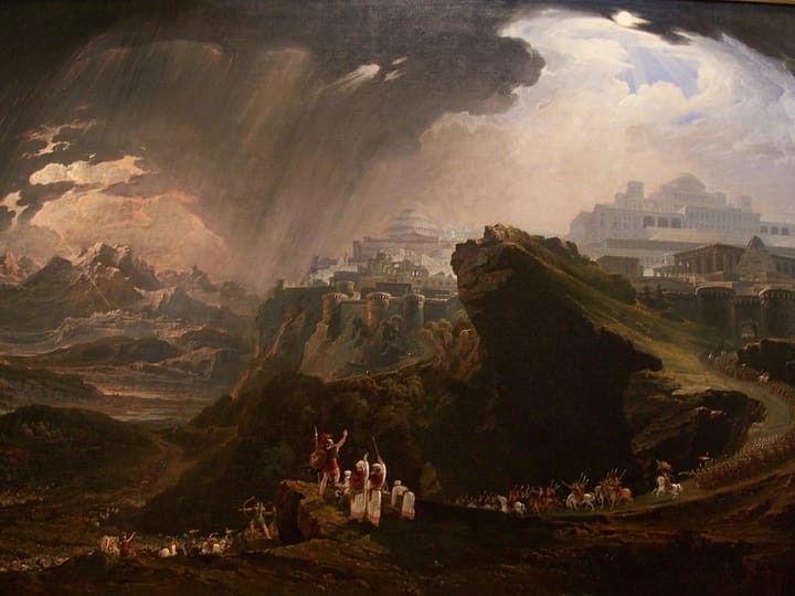 John Martin - Joshua commanding Sun standing Still