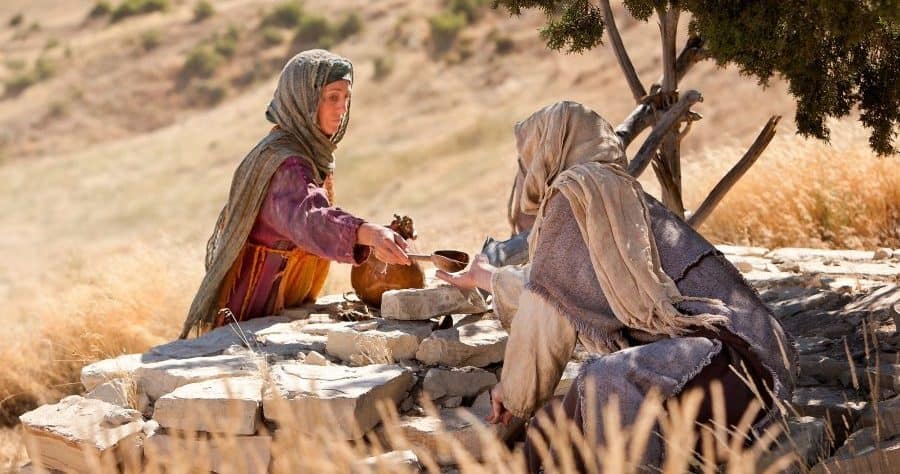 Jesus and samaritan woman