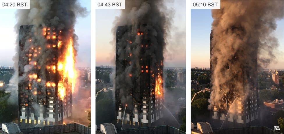 BBC 2017-06 Grenfell Tower sequence