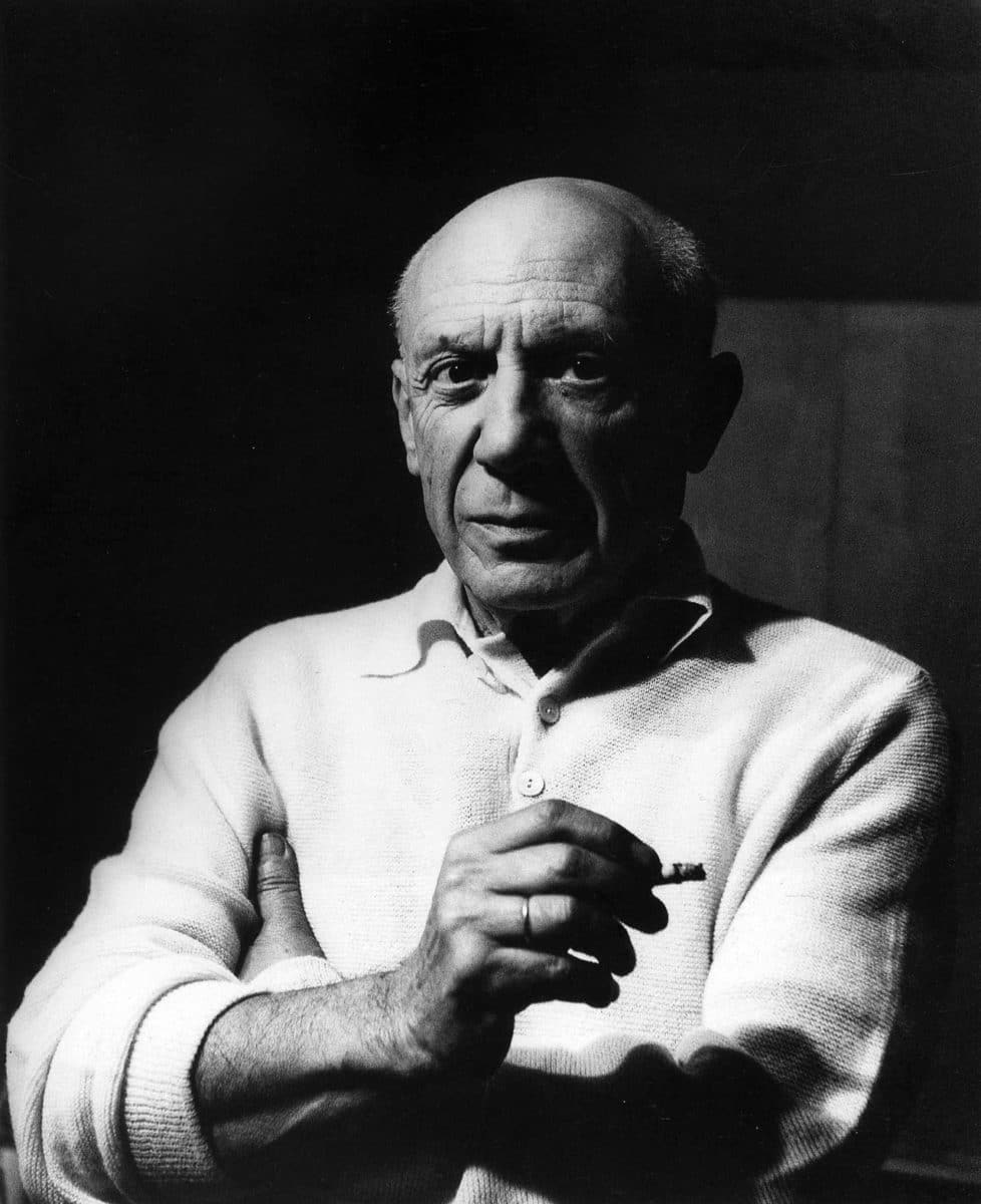 Portrait of Picasso by Lucien Clergue